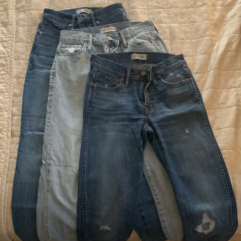 ‼️3 PAIRS Madewell Jeans size 25